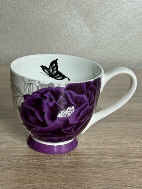 Portobello by Inspire Peony Purple Bone China Mug